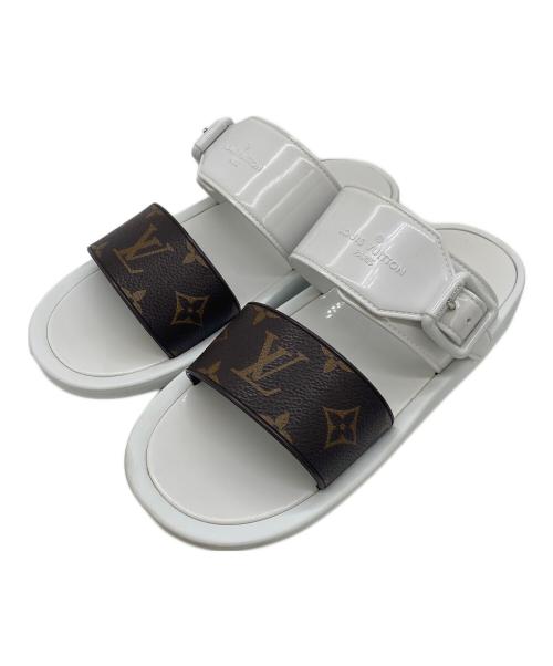 LOUIS VUITTON（ルイ ヴィトン）LOUIS VUITTON (ルイ ヴィトン) サンダル ホワイト×ブラウン サイズ:23.5cmの古着・服飾アイテム