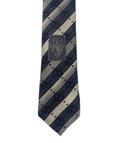 GUCCI（グッチ）GUCCI (グッチ) ネクタイ ブラック×グレー サイズ:不明の古着・服飾アイテム