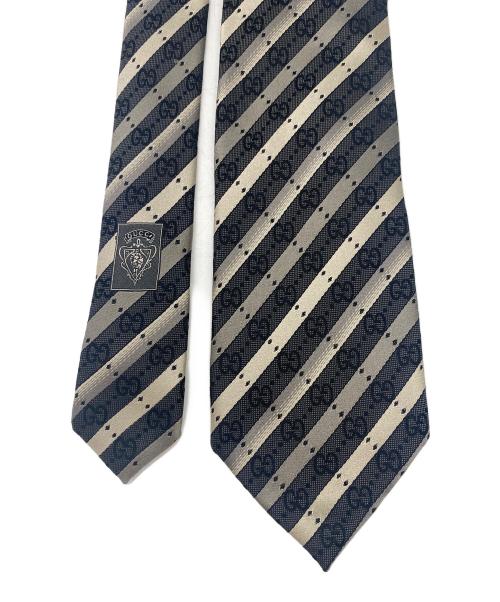 GUCCI（グッチ）GUCCI (グッチ) ネクタイ ブラック×グレー サイズ:不明の古着・服飾アイテム