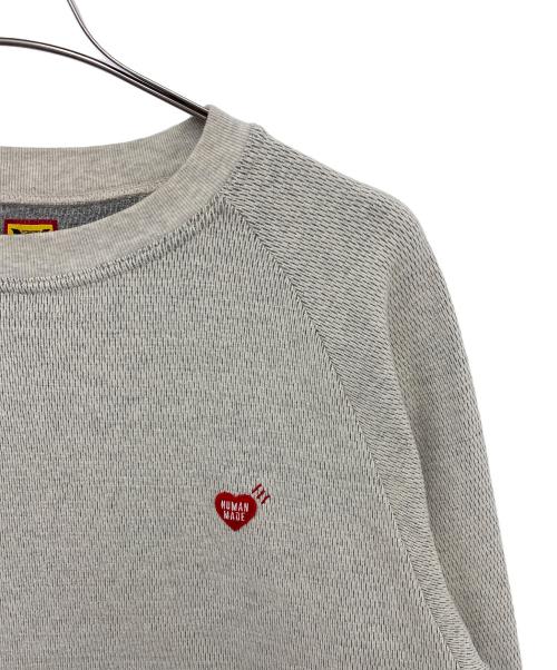 HUMAN MADE（ヒューマンメイド）HUMAN MADE (ヒューマンメイド) 長袖カットソー ホワイト サイズ:Lの古着・服飾アイテム