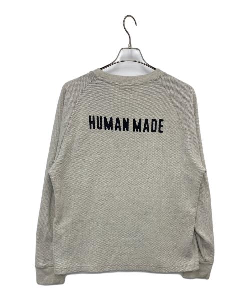 HUMAN MADE（ヒューマンメイド）HUMAN MADE (ヒューマンメイド) 長袖カットソー ホワイト サイズ:Lの古着・服飾アイテム