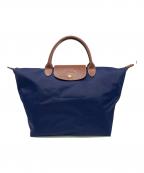 LONGCHAMPロンシャン）の古着「ル プリアージュ」｜ネイビー×ブラウン