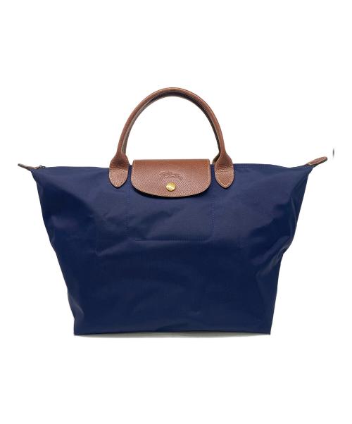 LONGCHAMP（ロンシャン）LONGCHAMP (ロンシャン) ル プリアージュ ネイビー×ブラウンの古着・服飾アイテム