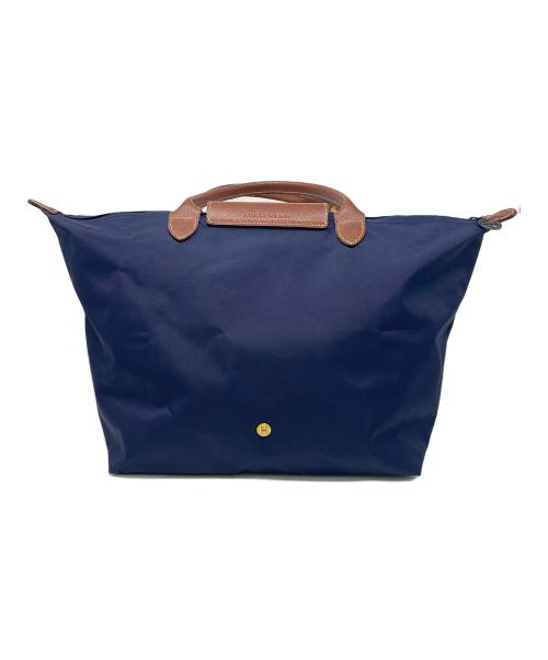 LONGCHAMP（ロンシャン）LONGCHAMP (ロンシャン) ル プリアージュ ネイビー×ブラウンの古着・服飾アイテム