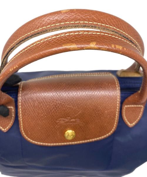 LONGCHAMP（ロンシャン）LONGCHAMP (ロンシャン) ル プリアージュ ネイビー×ブラウンの古着・服飾アイテム