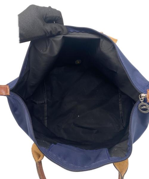 LONGCHAMP（ロンシャン）LONGCHAMP (ロンシャン) ル プリアージュ ネイビー×ブラウンの古着・服飾アイテム