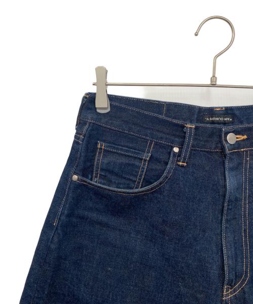 A BATHING APE（アベイシングエイプ）A BATHING APE (ア ベイシング エイプ) デニムハーフパンツ インディゴ サイズ:Lの古着・服飾アイテム