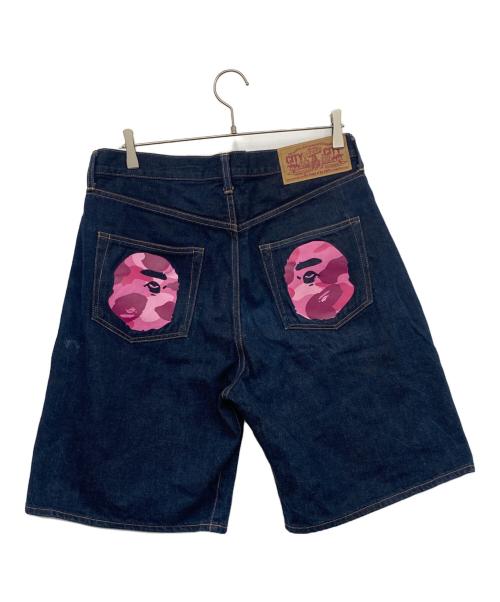 A BATHING APE（アベイシングエイプ）A BATHING APE (ア ベイシング エイプ) デニムハーフパンツ インディゴ サイズ:Lの古着・服飾アイテム