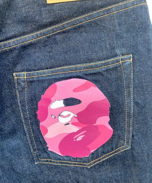 A BATHING APE（アベイシングエイプ）A BATHING APE (ア ベイシング エイプ) デニムハーフパンツ インディゴ サイズ:Lの古着・服飾アイテム