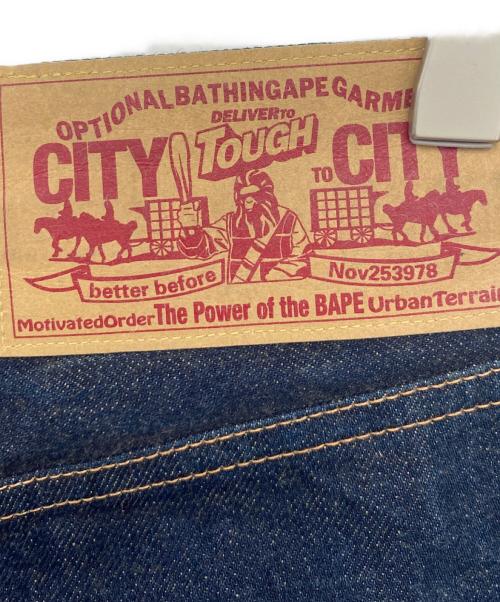 A BATHING APE（アベイシングエイプ）A BATHING APE (ア ベイシング エイプ) デニムハーフパンツ インディゴ サイズ:Lの古着・服飾アイテム