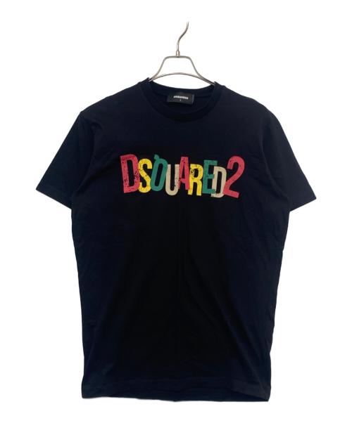 DSQUARED2（ディースクエアード）DSQUARED2 (ディースクエアード) 半袖カットソー ブラック サイズ:Lの古着・服飾アイテム