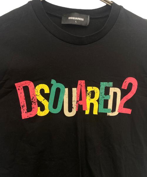 DSQUARED2（ディースクエアード）DSQUARED2 (ディースクエアード) 半袖カットソー ブラック サイズ:Lの古着・服飾アイテム