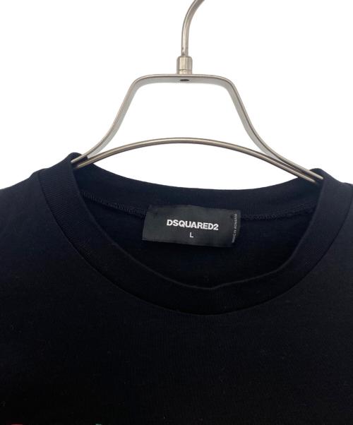 DSQUARED2（ディースクエアード）DSQUARED2 (ディースクエアード) 半袖カットソー ブラック サイズ:Lの古着・服飾アイテム