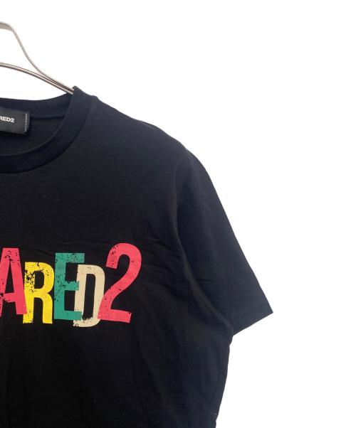 DSQUARED2（ディースクエアード）DSQUARED2 (ディースクエアード) 半袖カットソー ブラック サイズ:Lの古着・服飾アイテム