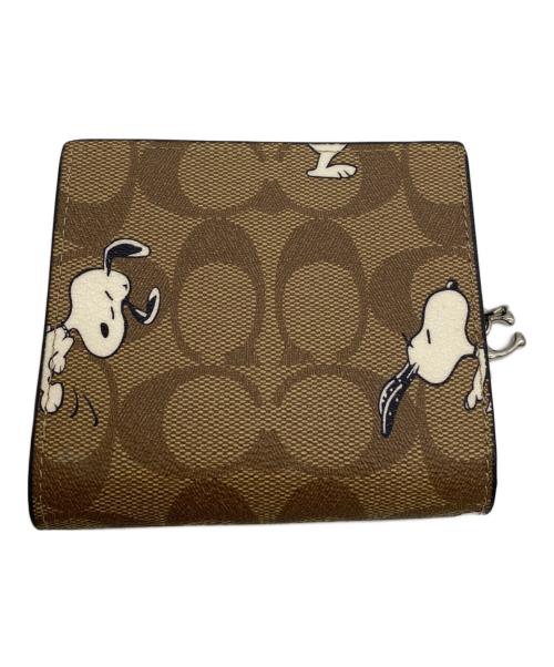 COACH（コーチ）COACH (コーチ) PEANUTS (ピーナッツ) 2つ折り財布 ブラウン サイズ:表記無しの古着・服飾アイテム