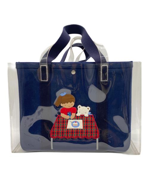 familiar（ファミリア）familiar (ファミリア) ajew (エジュー) クリアバッグ ネイビーの古着・服飾アイテム