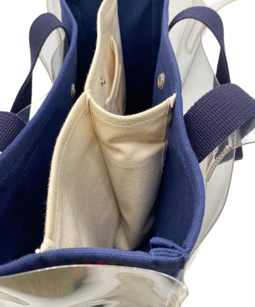 familiar（ファミリア）familiar (ファミリア) ajew (エジュー) クリアバッグ ネイビーの古着・服飾アイテム