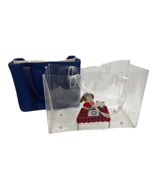 familiar（ファミリア）familiar (ファミリア) ajew (エジュー) クリアバッグ ネイビーの古着・服飾アイテム