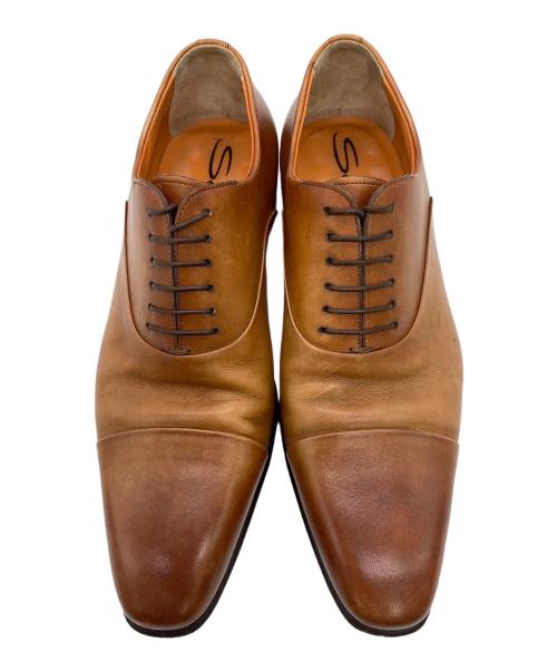 Santoni（サントーニ）Santoni (サントーニ) ストレートチップシューズ キャメル サイズ:25.5cmの古着・服飾アイテム