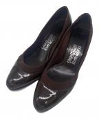 Salvatore Ferragamoサルヴァトーレ フェラガモ）の古着「ウェッジヒールパンプス」｜ブラウン
