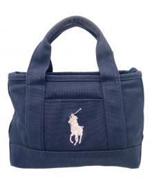 POLO RALPH LAUREN（ポロ・ラルフローレン）の古着「ミニトートバッグ」｜ネイビー