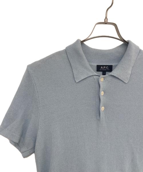 A.P.C.（アーペーセー）A.P.C. (アーペーセー) 半袖ポロシャツ スカイブルー サイズ:Ｓの古着・服飾アイテム