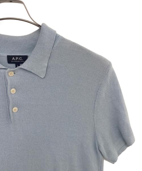 A.P.C.（アーペーセー）A.P.C. (アーペーセー) 半袖ポロシャツ スカイブルー サイズ:Ｓの古着・服飾アイテム
