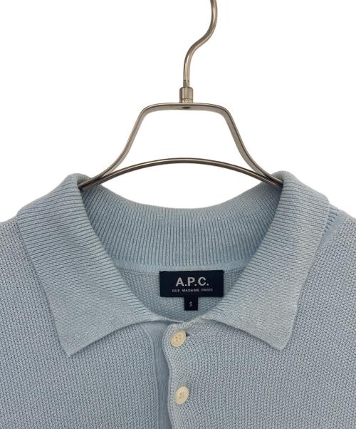 A.P.C.（アーペーセー）A.P.C. (アーペーセー) 半袖ポロシャツ スカイブルー サイズ:Ｓの古着・服飾アイテム