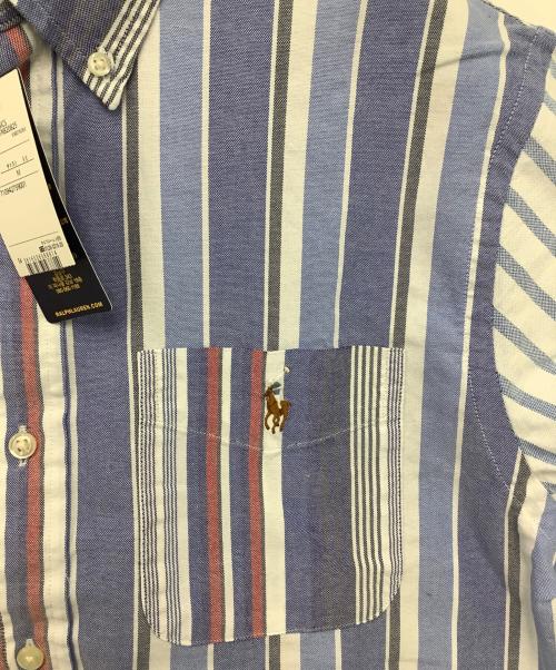 POLO RALPH LAUREN（ポロ・ラルフローレン）POLO RALPH LAUREN (ポロ・ラルフローレン) 半袖シャツ ブルー×ホワイト サイズ:M 未使用品の古着・服飾アイテム