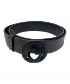 GUCCIグッチ）の古着「レザーベルト」｜ブラック