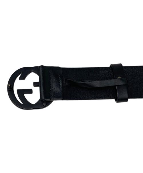 GUCCI（グッチ）GUCCI (グッチ) レザーベルト ブラックの古着・服飾アイテム