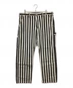 児島ジーンズコジマジーンズ）の古着「ペインターパンツ」｜ブラック×アイボリー