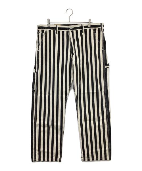 児島ジーンズ（コジマジーンズ）児島ジーンズ (コジマジーンズ) ペインターパンツ ブラック×アイボリー サイズ:42 未使用品の古着・服飾アイテム
