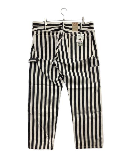 児島ジーンズ（コジマジーンズ）児島ジーンズ (コジマジーンズ) ペインターパンツ ブラック×アイボリー サイズ:42 未使用品の古着・服飾アイテム