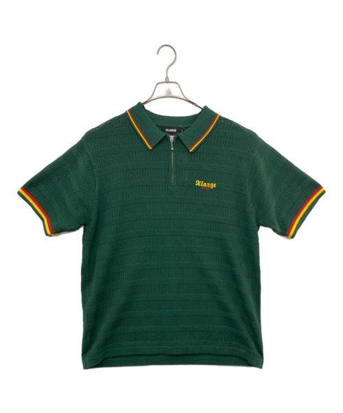 X-LARGE（エクストララージ）X-LARGE (エクストララージ) BOB MARLEY (ボブ・マーリィ) メッシュニットポロシャツ グリーン サイズ:XL 未使用品の古着・服飾アイテム