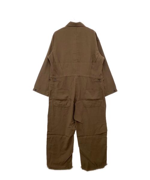 Adam et Rope（アダム エ ロペ）Adam et Rope (アダム エ ロペ) リネンミックスオールインワン ブラウン サイズ:Ｌ 未使用品の古着・服飾アイテム