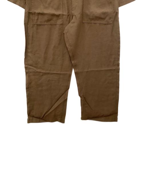 Adam et Rope（アダム エ ロペ）Adam et Rope (アダム エ ロペ) リネンミックスオールインワン ブラウン サイズ:Ｌ 未使用品の古着・服飾アイテム