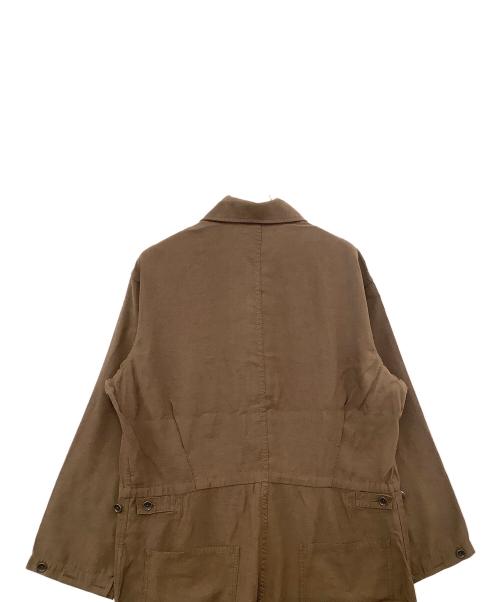 Adam et Rope（アダム エ ロペ）Adam et Rope (アダム エ ロペ) リネンミックスオールインワン ブラウン サイズ:Ｌ 未使用品の古着・服飾アイテム