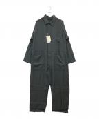 Adam et Ropeアダム エ ロペ）の古着「リネンミックスオールインワン」｜ブラック