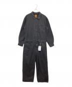Adam et Ropeアダム エ ロペ）の古着「デニムオールインワン」｜ブラック