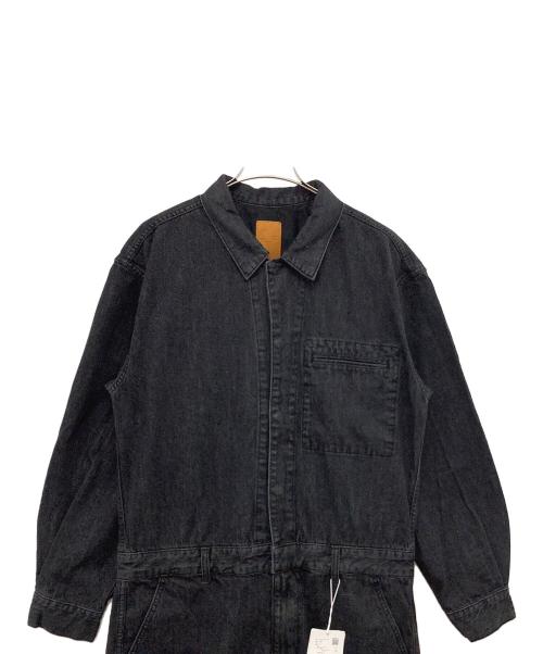 Adam et Rope（アダム エ ロペ）Adam et Rope (アダム エ ロペ) デニムオールインワン ブラック サイズ:Ｌ 未使用品の古着・服飾アイテム