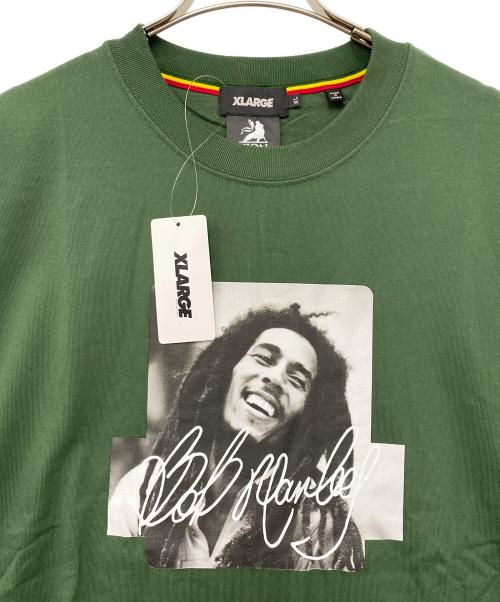 X-LARGE（エクストララージ）X-LARGE (エクストララージ) BOB MARLEY (ボブ・マーリィ) 半袖カットソー グリーン サイズ:ＸＬ 未使用品の古着・服飾アイテム