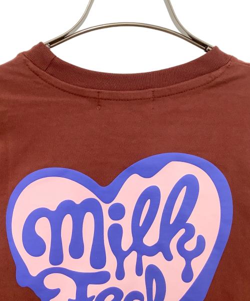 MILK FED.（ミルクフェド）MILK FED. (ミルクフェド) 半袖カットソー ブラウン サイズ:Ｌ 未使用品の古着・服飾アイテム