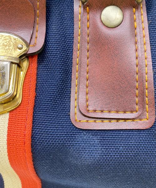 PORTER（ポーター）PORTER (ポーター) ボストンバッグ ネイビー×ブラウンの古着・服飾アイテム