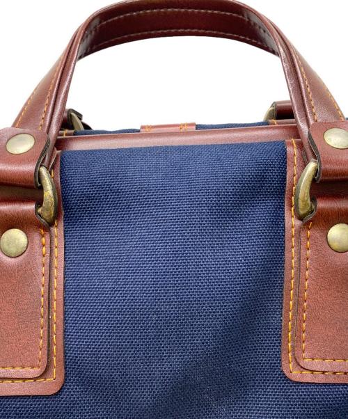 PORTER（ポーター）PORTER (ポーター) ボストンバッグ ネイビー×ブラウンの古着・服飾アイテム
