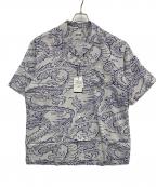 Schottショット）の古着「半袖シャツ」｜ホワイト×ネイビー