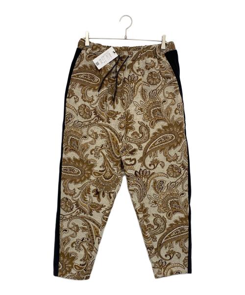 CAMBIO（カンビオ）CAMBIO (カンビオ) コブランバルーンパンツ ブラウン×ブラック サイズ:Lの古着・服飾アイテム