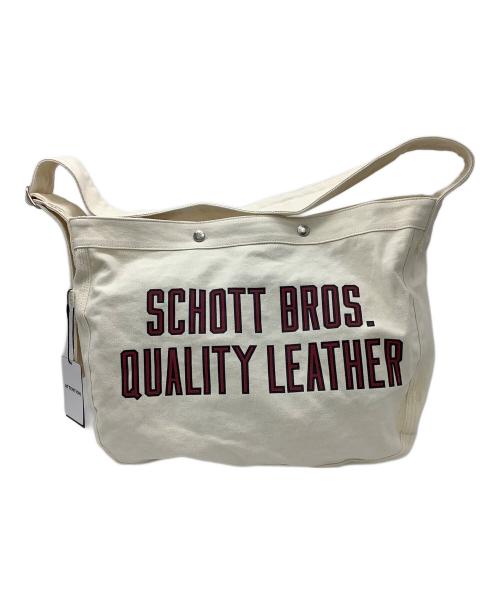 Schott（ショット）Schott (ショット) ニュースペーパーバッグ アイボリーの古着・服飾アイテム
