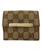 GUCCIグッチ）の古着「2つ折り財布」｜ベージュ