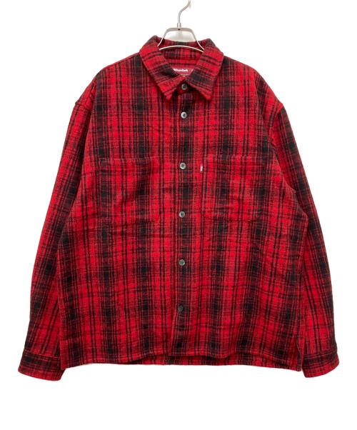 HIDE AND SEEK（ハイドアンドシーク）HIDE AND SEEK (ハイドアンドシーク) シャツジャケット レッド×ブラック サイズ:SIZE XLの古着・服飾アイテム